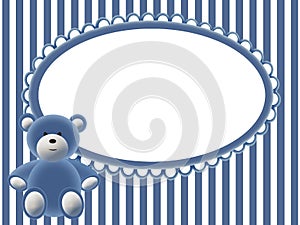 Babies blue background with bear