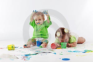 Babies painting