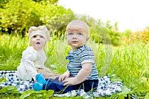 Babies in park