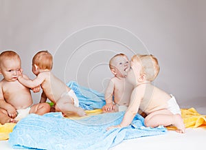 Babies playing