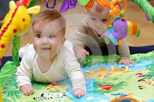 Babies playing photo