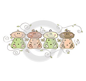 Babies Vector Image - Illustration