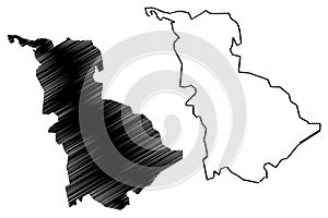 Babil Governorate map vector