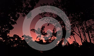 Babinda Boulders Campsite Sunset in Queensland Australia