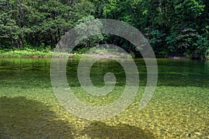 Babinda Boulders, a popular swimming hole and tourist attraction south of Cairns, Queensland