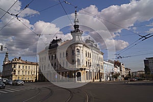 Babos Palace - Building in the city center Cluj Napoca, Kolozsvar, Klausenburg, Transylvania, Romania