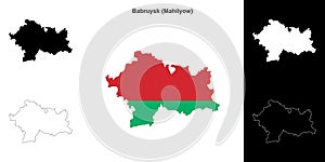 Babruysk outline map