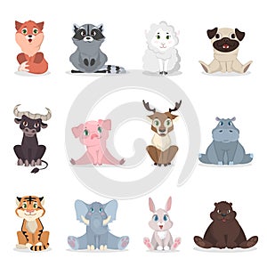 Baby animals set.