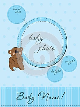 Baby announcement card with Frame