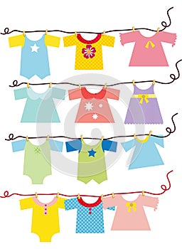 Baby announcement cloth line