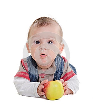 Baby with an apple