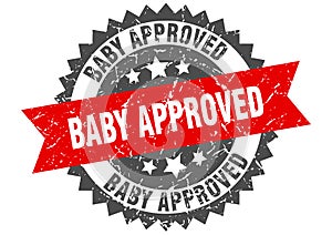Baby approved stamp. baby approved grunge round sign.