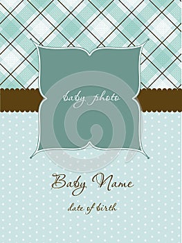 Baby Arrival Card with Frame