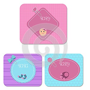 Baby arrival card,frame or stickers