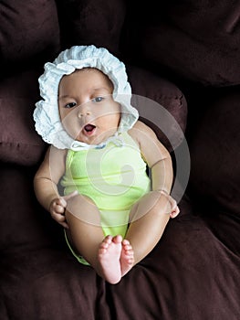 Baby Asian girl dress up in cute fashion dresses for newborn babies