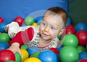 Baby in balls