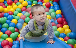 Baby in balls