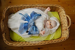 Baby in basket