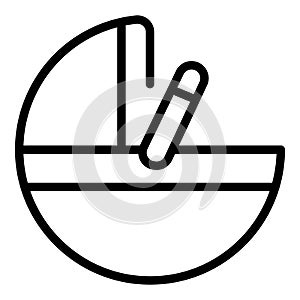 Baby basket icon, outline style