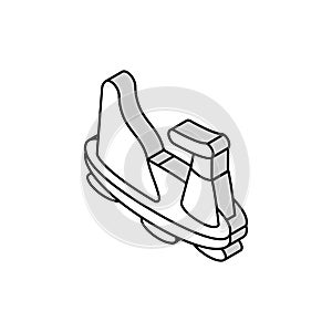 baby bath seat isometric icon vector illustration