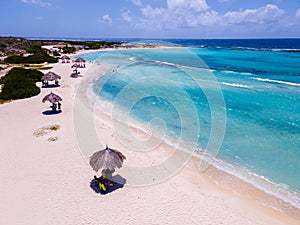 Baby Beach and coast on Aruba, Caribbean, white beach with blue ocean tropical beach.
