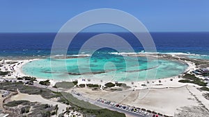 Baby Beach At Oranjestad In Caribbean Netherlands Aruba.