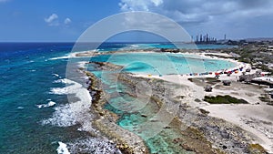 Baby Beach At San Nicolas In Oranjestad Aruba.