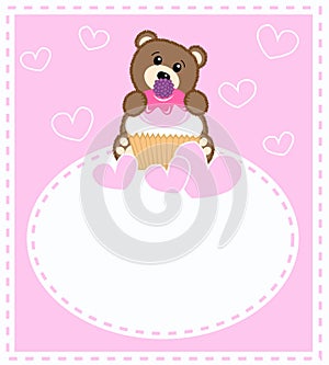 Baby bear card photo