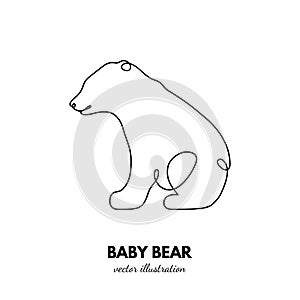 Baby bear outline
