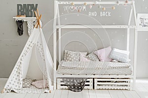 Baby Bedroom Interior Room Pastel Pillow Design