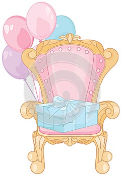 Baby Birthday Pink Magic Throne