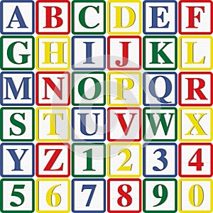 Baby Block Letters and Numbers