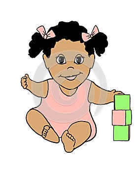 Baby with Blocks