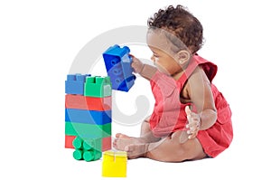 Baby with blocks