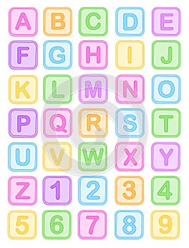 Baby blocks alphabet
