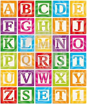 Baby Blocks Set 1 of 3 - Capital Letters Alphabet