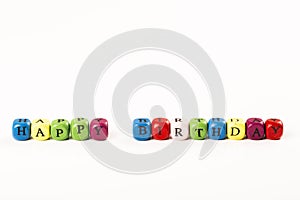 Baby Blocks spelling the words HAPPY BIRTHDAY