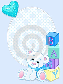 Baby blue arrival card