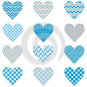 Baby Blue Heart Shape Pattern