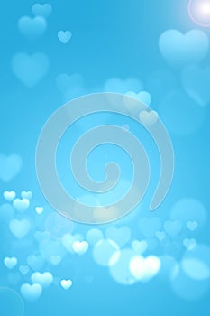 Baby blue hearts background