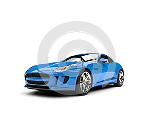 Baby blue modern sports concept car