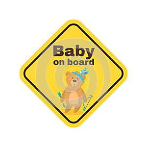 Baby on board safety sign