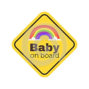 Baby on board safety sign