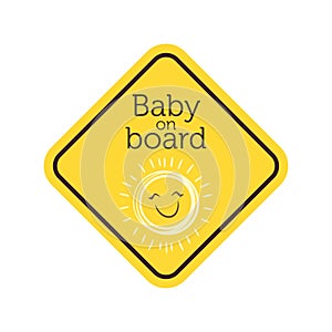 Baby on board safety sign