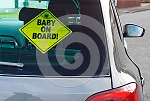 Baby on board warning sign