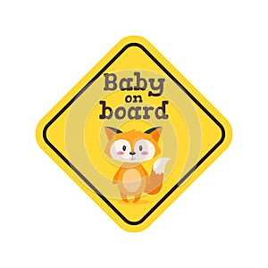 Baby on board safety sign