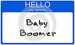Baby Boomer Nametag photo
