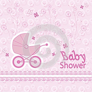 Baby born pattern on pink background