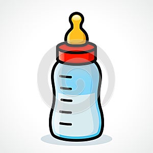 Baby bottle color drawing cartoon