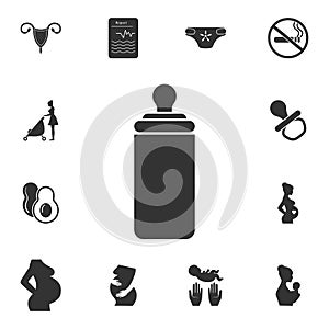 Baby bottle icon. Simple element illustration. Baby bottle symbol design from Pregnancy collection set. Can be used for web and mo